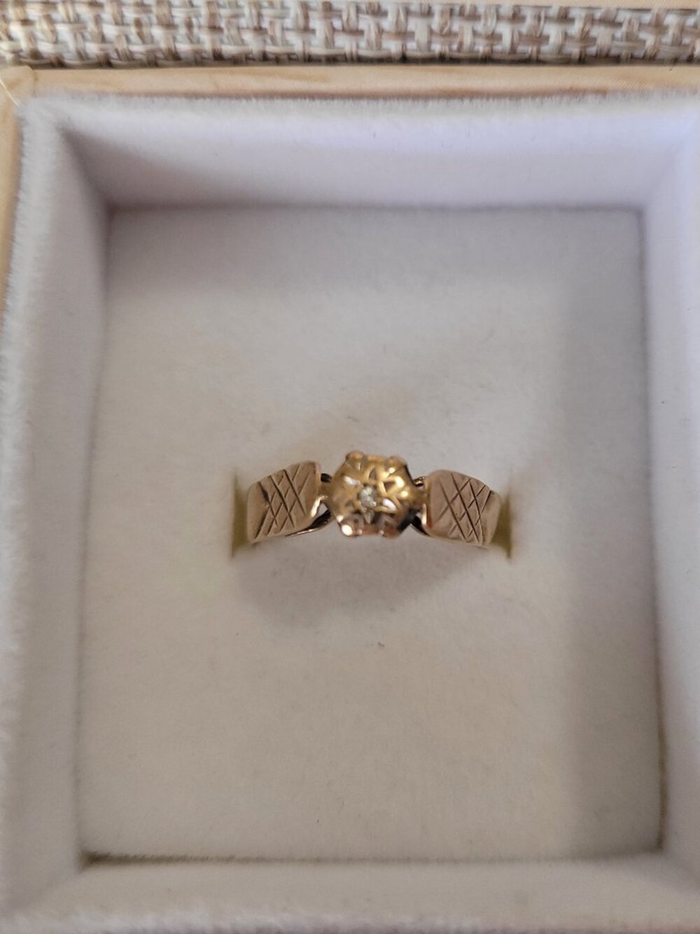 Vintage English Gold Diamond Ring 1985 Birmingham - Picture 8 of 14